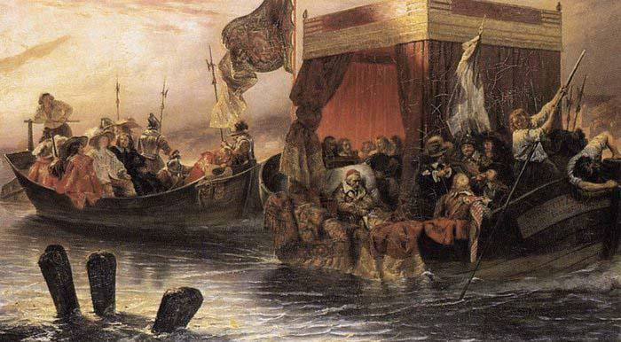 Paul Delaroche The State Barge of Cardinal Richelieu on the Rhone Germany oil painting art